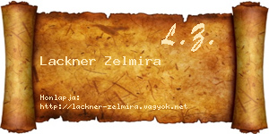 Lackner Zelmira névjegykártya